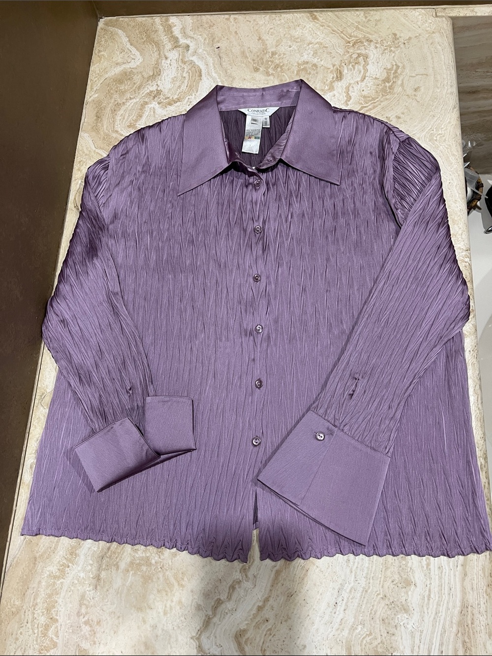 Conrad C Lavender Pucker Blouse